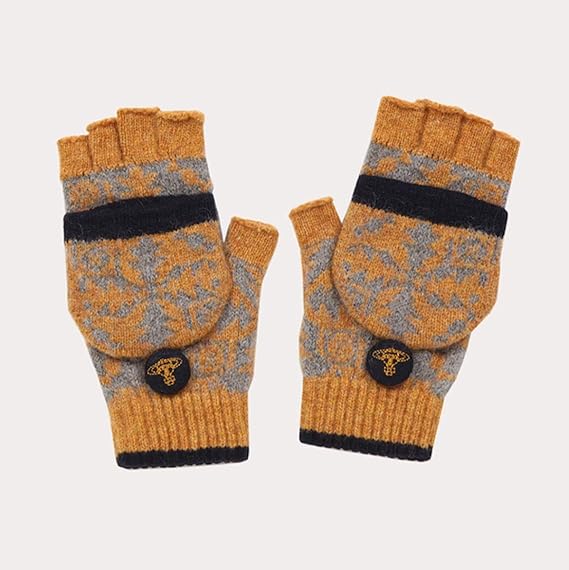 Amazon ヴィヴィアン ウェストウッド Vivienne Westwood 手袋 グローブ キルティングツリー ニット手袋 ファッション Orb オーブ 指切りタイプ フード付き ジャカード 刺繍 防寒具 通勤 正規品 ウェア ビビアン マスタード 手袋 通販