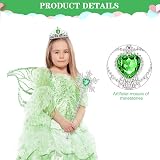 Vicloon Elsa Princess Tiara and Fairy Wand Set - PVC Pink Crown Dimension view 5