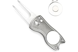 Eshan Golf Divot Tool with Ball Marker Magnetic Hat Clip Golf Court Accessories Gifts for Men Women Golfer