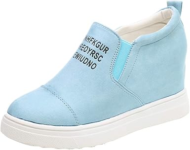 fashion letter slip on wedge sneakers