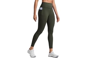 CRZ YOGA Butterlift Workout Leggings Pockets 25" - High Waist Pilates Athletic Gym Womens Yoga Pants Buttery Soft