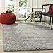 SAFAVIEH California Shag Collection Accent Rug - 4' x 6', Silver, Non-Shedding & Easy Care, 2-inch Thick Ideal for High Traffic Areas in Entryway, Living Room, Bedroom (SG151-7575)