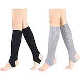 Toes Home Long Leg Warmers Womens, Slouchy Socks for Ballet Pilates Dance Yoga Y2K Stirrup Knit Boot Cuffs Winter Legwarmers
