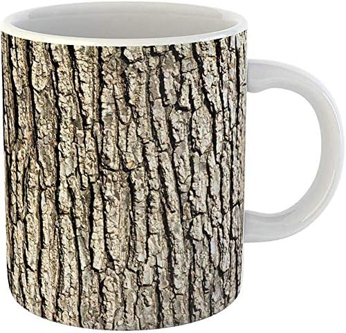 Coffee Tea Mug Gift 11 Oz Funny Ceramic Brown Bark Old Wood Tree Pattern Tan Nature Rough Gifts For Family Friends Coworkers Boss Mug