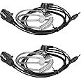 Retevis RB48 Walkie Talkie Headset with Mic 1 Pin 2.5mm, Transparent Acoustic Tube, Compatible with RB48 RT49 RT49B RT49P Two