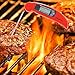 Instant Read Cooking Thermometer - Collapsible Pocket Thermometer with Magnetic Back, Long Probe Digital Meat Grilling Thermometer w/ LCD Screen - for Food, Meat, Grill, BBQ, Milk and Bath Water