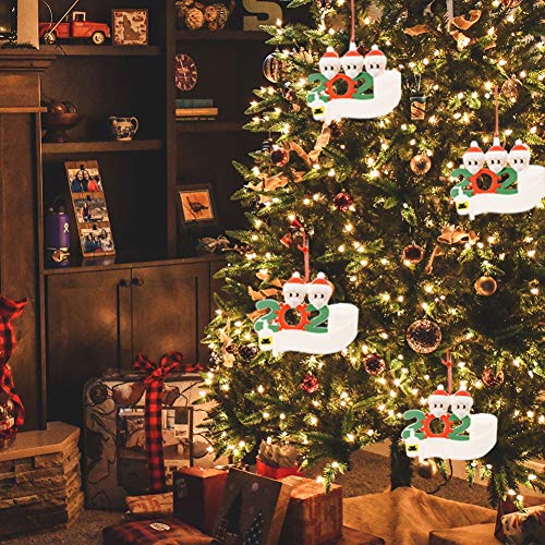 Blaward Personalized Name Christmas Ornament 1-7 Family Members, 2020 Survivor Family Customized Christmas Tree Hanging Decorating Kit, Creative DIY Gift Decorative