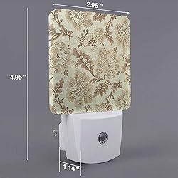 Chrobak LED Night Light,Floral Pattern Macro Fabric