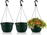 Olly & Rose Hanging Plant Pots Set of 3, 20cm Frost Proof Planters view 1