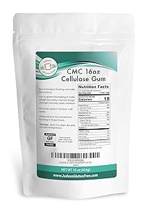 Judee's Premium CMC Powder 1 lb (16 oz) - Use in Fondant, Frostings, and Cake Decorations - Improves Gluten Free Dough - Prevents Ice Crystals in Frozen Foods