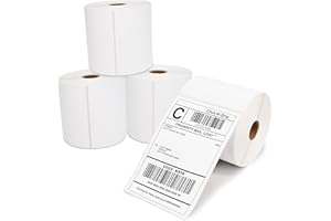 L LIKED 4x6 Inches Thermal Labels, 4 Rolls of 450 Shipping Labels, 1800 Pcs 101.5x152.4mm Thermal Printer Labels for Address,