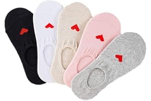 MRYUWB 5-10 Pairs Kids Girls No Show Socks, Anti-slip Soft Cotton Socks, Ultra Comfortable for Children 6-15 Years