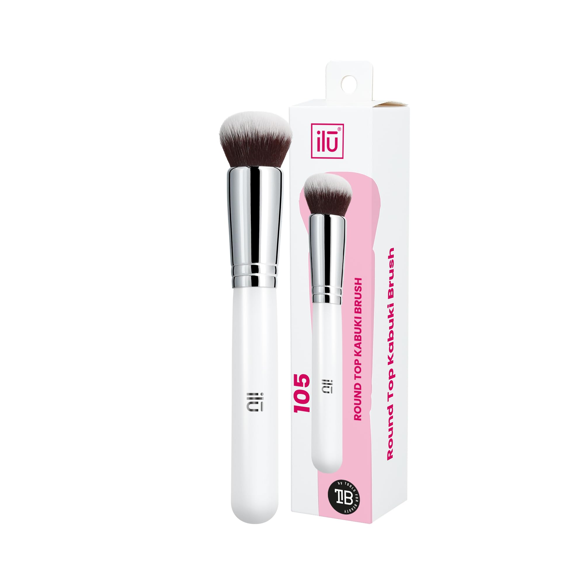 T4B ILU 105 Round Top Kabuki Makeup Brush for Mineral Foundation