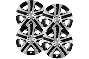Hubcaps.com - Premium Quality 17" Silver & Black Hubcaps fits 2013 2014 2015 2016 2017 and 2018 Toyota Rav4, Heavy Duty Construction (Set of 4) 61179AMS-4