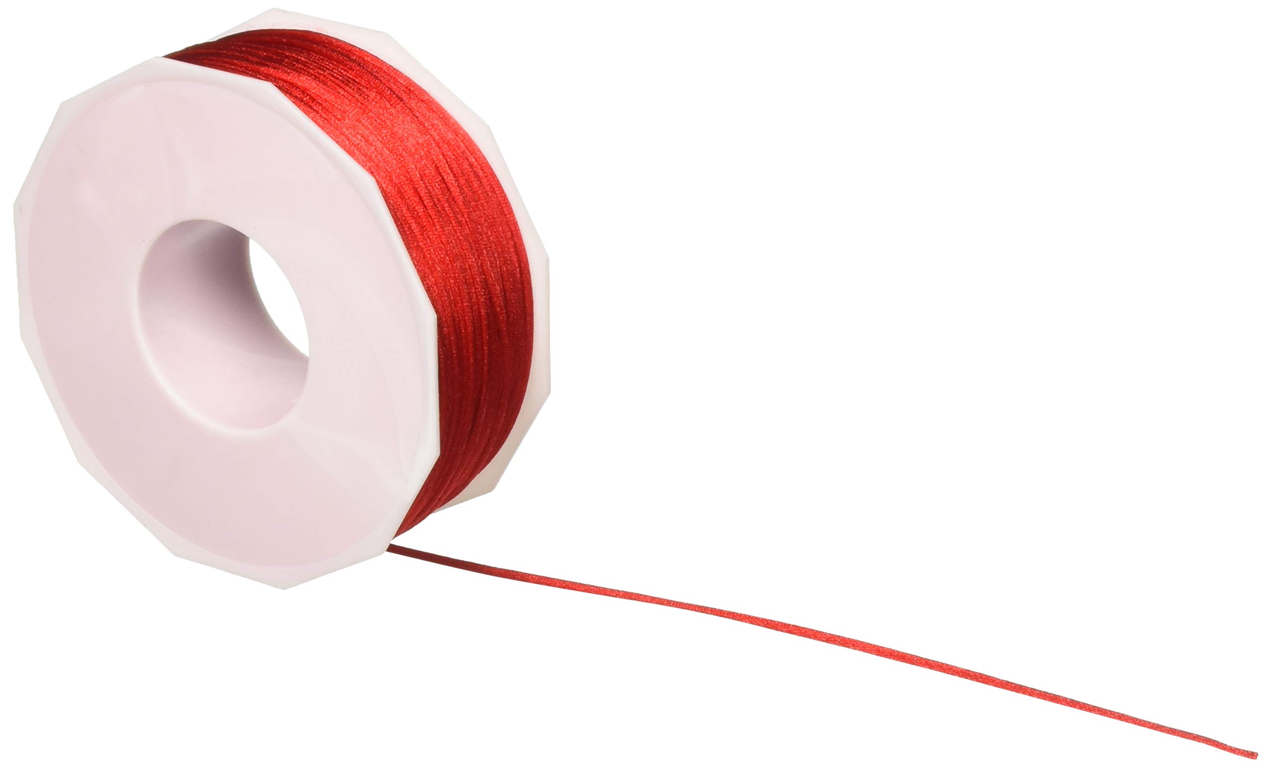 Morex Ribbon 1305144609 Satin Cord, Red, 1/8" X 144 yd