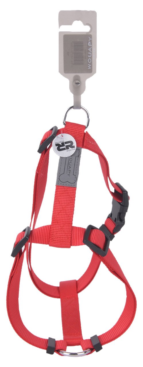 Wouapy Basic Line Harness for Dog, 40 mm Width/Thorax of 74/117 cm, Red Harness