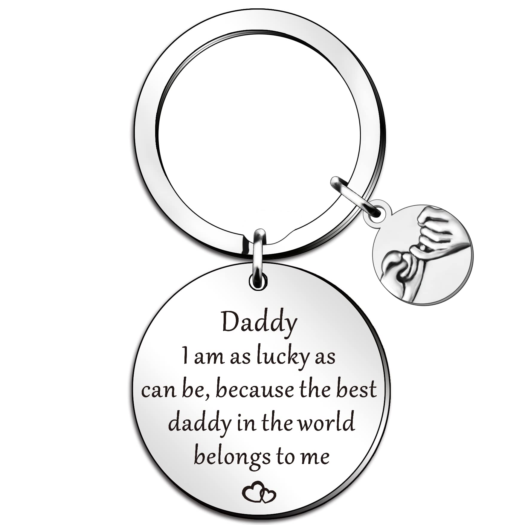 SMARGO Daddy Gifts Dad Keyring from Daughter Son Christmas Birthday Keychain Fathers day Gift for Daddy