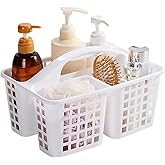 JiatuA Portable Shower Caddy Basket with Compartments Cleaning Supplies Organizer with Handle Plastic Storage Divided Tool Bi