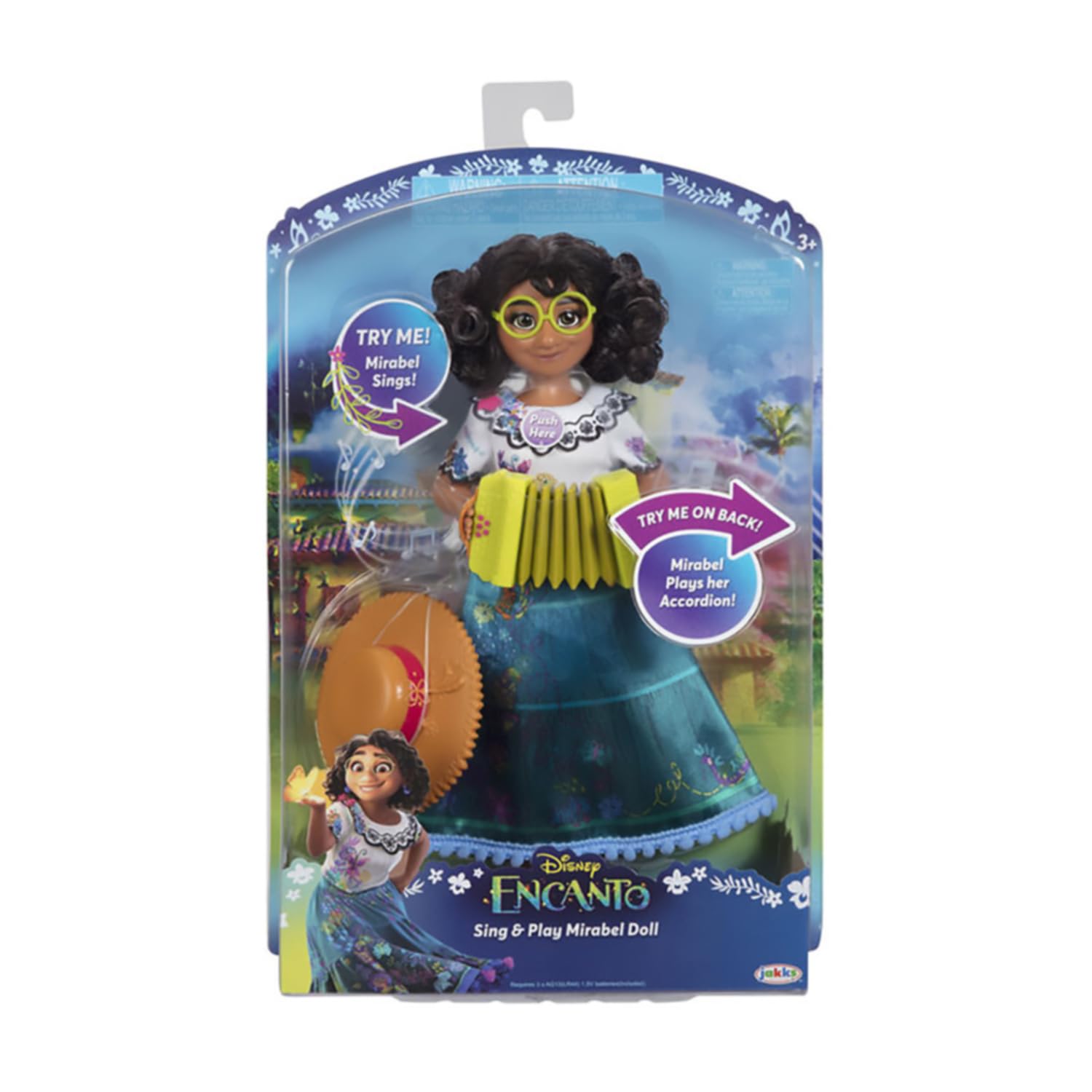 Disney Encanto Mirabel Feature Fashion Doll, Mirabel Sings and Plays Music From Accordion- Includes Music Inspired Ideal For Ages 3+