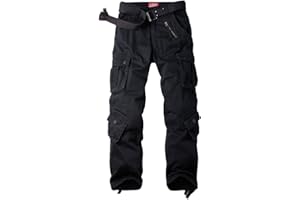 AKARMY Men's Casual Cargo Pants Military Army Camo Pants Combat Work Pants with 8 Pockets