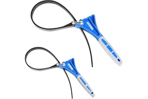 ACOSEA 2-Pack Strap Wrench, 6" and 4" Rubber Strap, Adjustable Blet Jar Opener, Water Filter Plumbing Faucet Tool