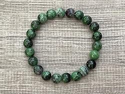 Ruby Zoisite Crystal Bead Bracelet 8mm, Wholesale