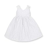 Hope & Henry Girls' Organic Sleeveless Eyelet Bow