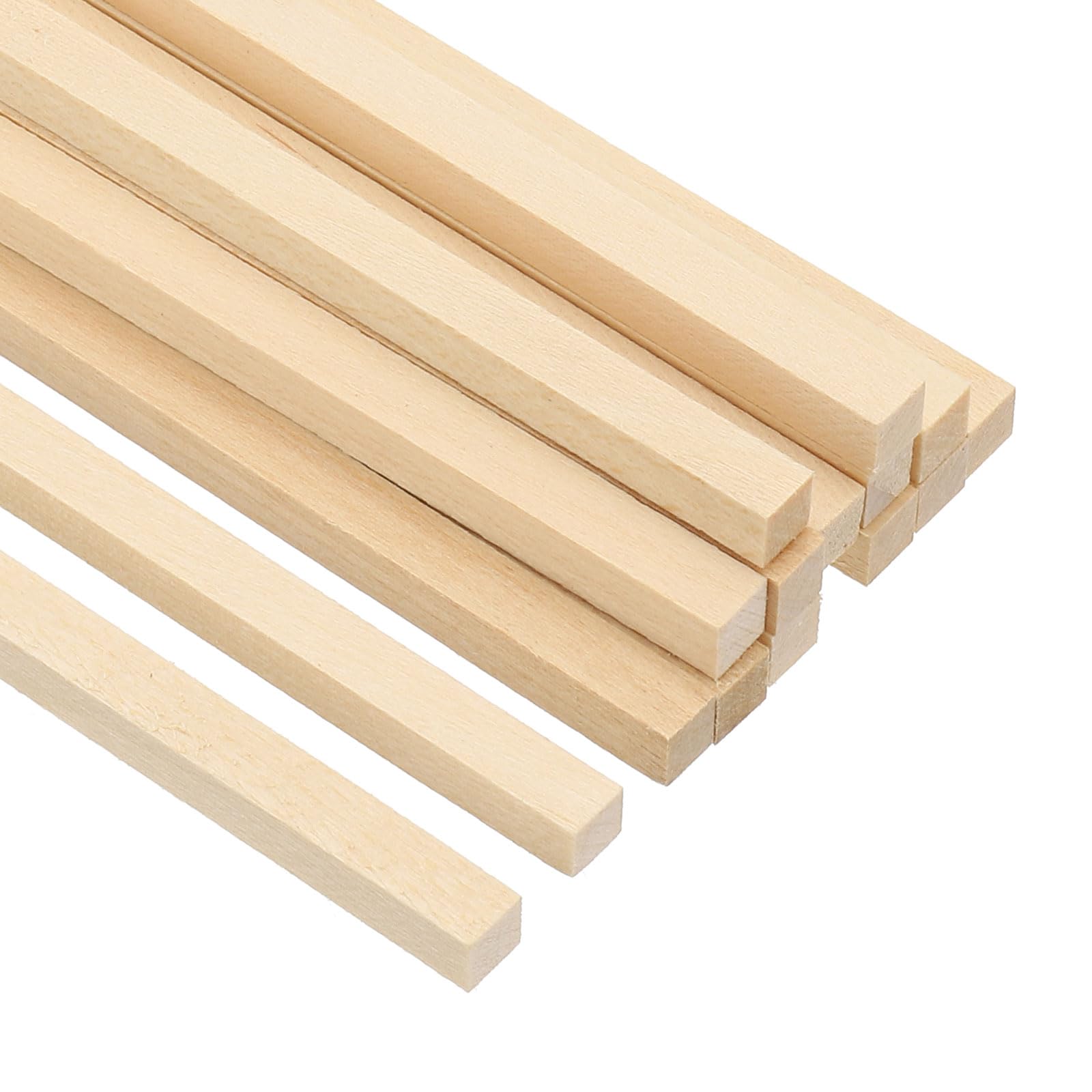 PATIKIL 1/4 Inch Dowel Rods Wood Sticks, 40 Pcs 12 Inch Long Square Wooden Dowels Unfinished Hardwood Sticks for Craft DIY Supplies