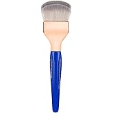 Bdellium Tools Professional Makeup Brush - Golden Triangle 972 Large Rounded Double Dome Blender - With All Vegan and Soft Synthetic Fibers, For Foundation Application & Blending (Blue, 1pc)