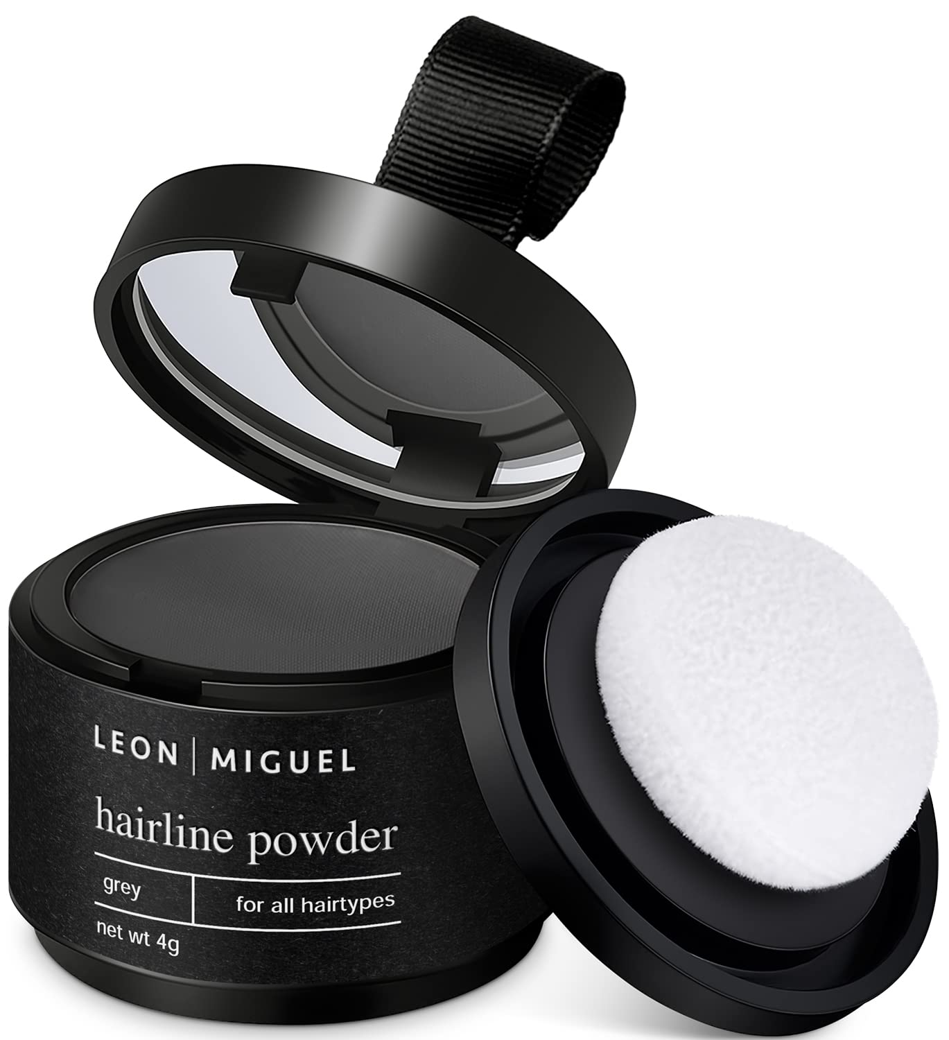 LEON MIGUEL Hair Line Powder - concealer / counter powder - 4g hair thickening and hair filler with shadow make-up waterproof (GREY)