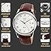 CIVO Men's Luxury Date Calendar Wrist Watches Men Casual Business Dress Waterproof Watch Simple Design Fashion Classic Analogue Quartz Watches for Men (Brown & White)