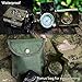 Sportneer Multifunctional Military Lensatic Sighting Compass with Inclinometer and Carrying Bag, Waterproof and Shakeproof, Army Green