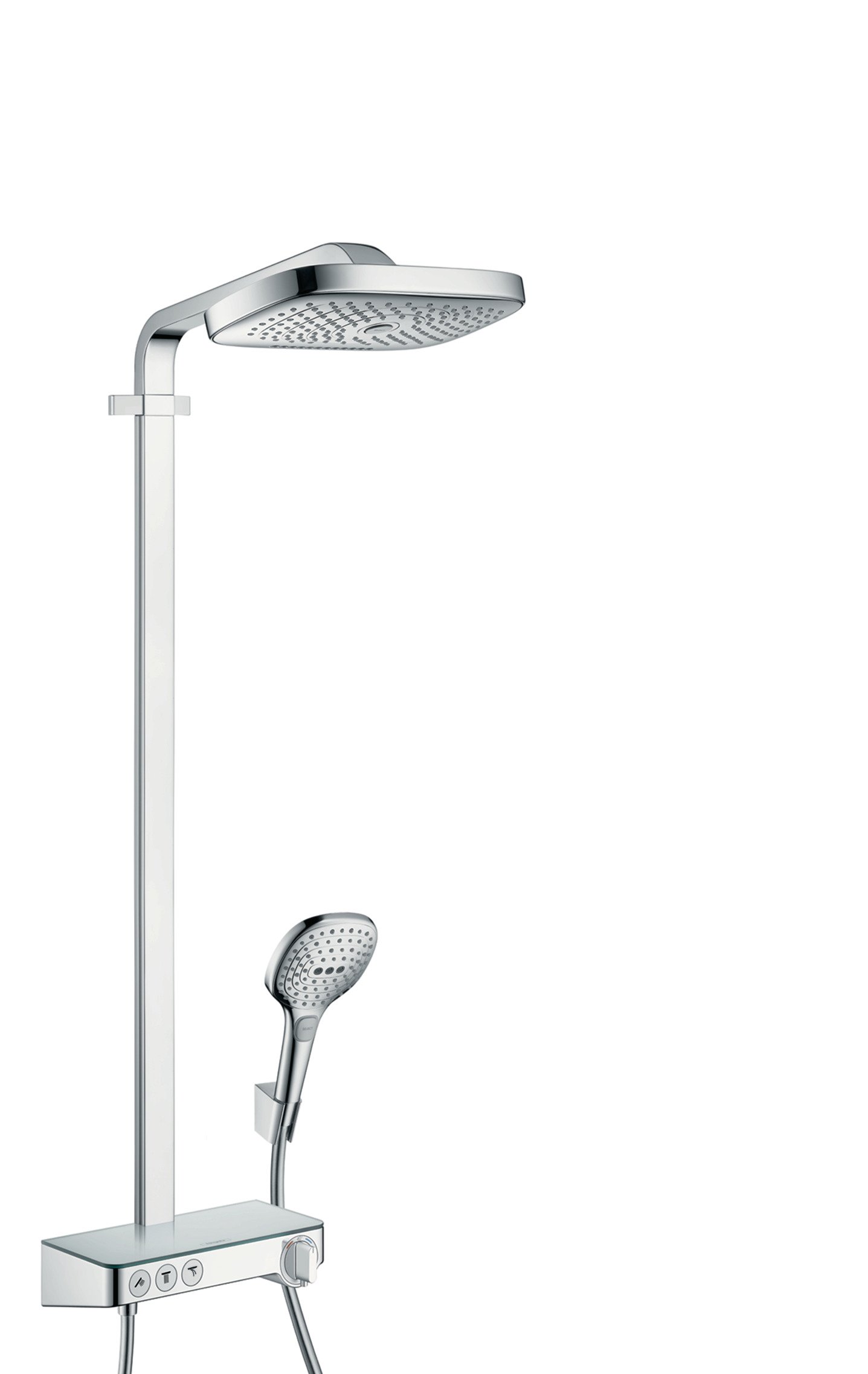 hansgrohe Raindance Select E Showerpipe 300 3jet with ShowerTablet Select 300