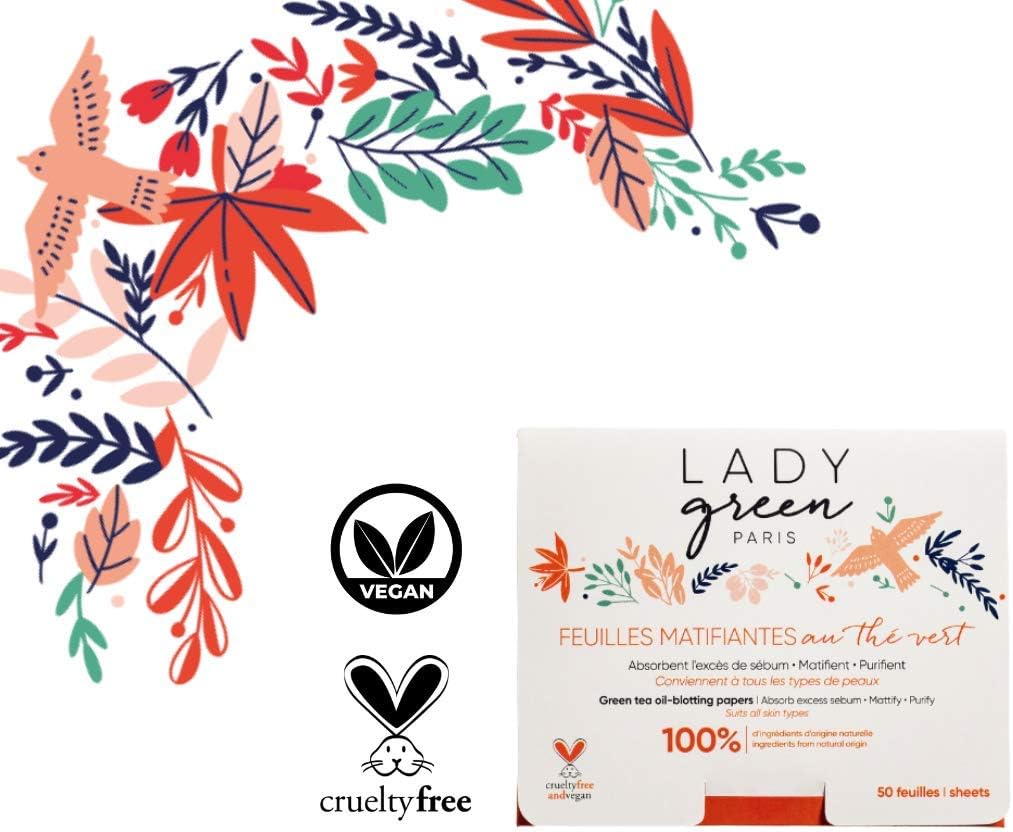 Lady Green Voile de Perfection Matifiantes Tea, Green, 50 Sheets, 50 feuilles - Image 5