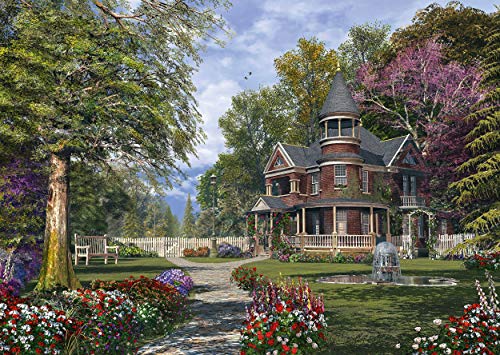 Schmidt Spiele 59617 Dominic Davison, Herrenhaus mit Türmchen, 1000 Teile Puzzle, Bunt – Bild 3