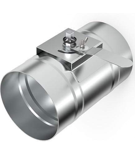 Duct Manual Volume Backdraft Damper, 4 Inch, Airflow Ducting Branch Vent Damper Air Control Valve, Adjustment Handle Stainless Steel, For HVAC - View #8