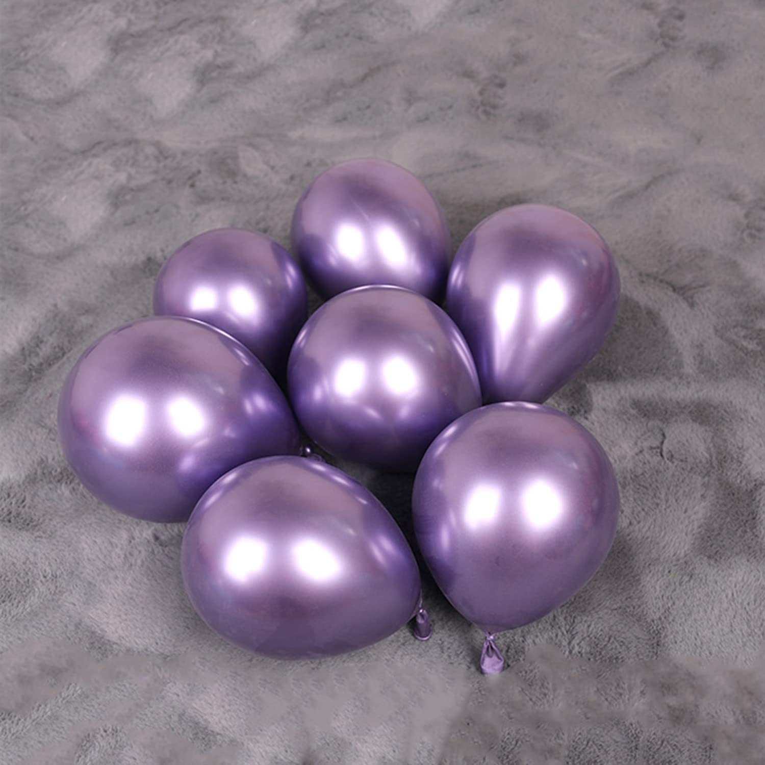 Vsosfiza 5inch Metallic Purple Balloons ,Small Chrome Purple Balloons, Mini Purple Latex Balloons(100Pack)