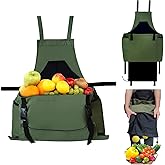 Tintsabo Gardening Apron, Harvest Apron Gardening Gifts for Men Gardening Apron with Pockets for Women, Green