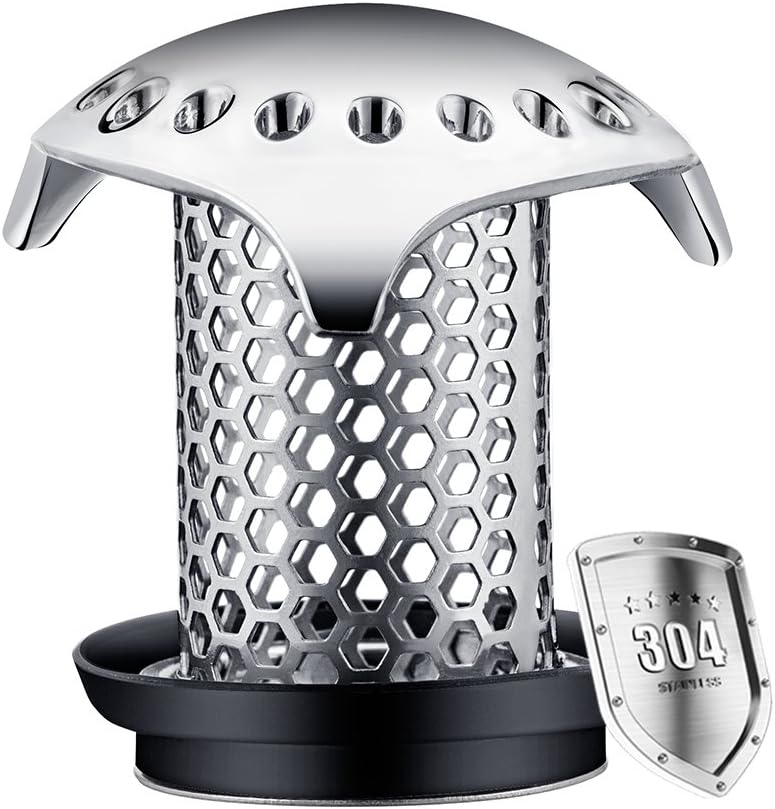 MEVOL Tub Drain Hair Catcher/Strainer, Drain Tub Hair Strainer Stainless Steel Body Bathtub Drain Protector Support Drain Size from 1.49'' to 1.77''