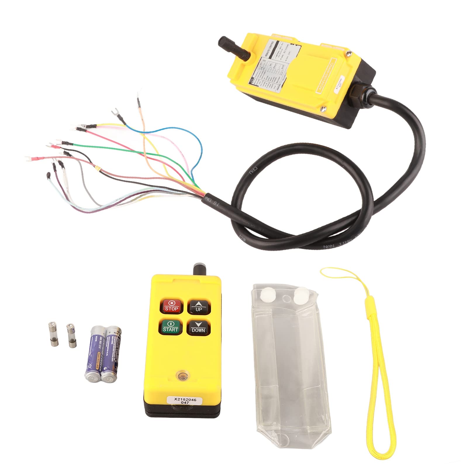 Oumefar 4 Buttons Crane Chain Hoist Push Button Switch 24V Heavy Duty Hoist Lifting Remote Controller for Hoist Crane