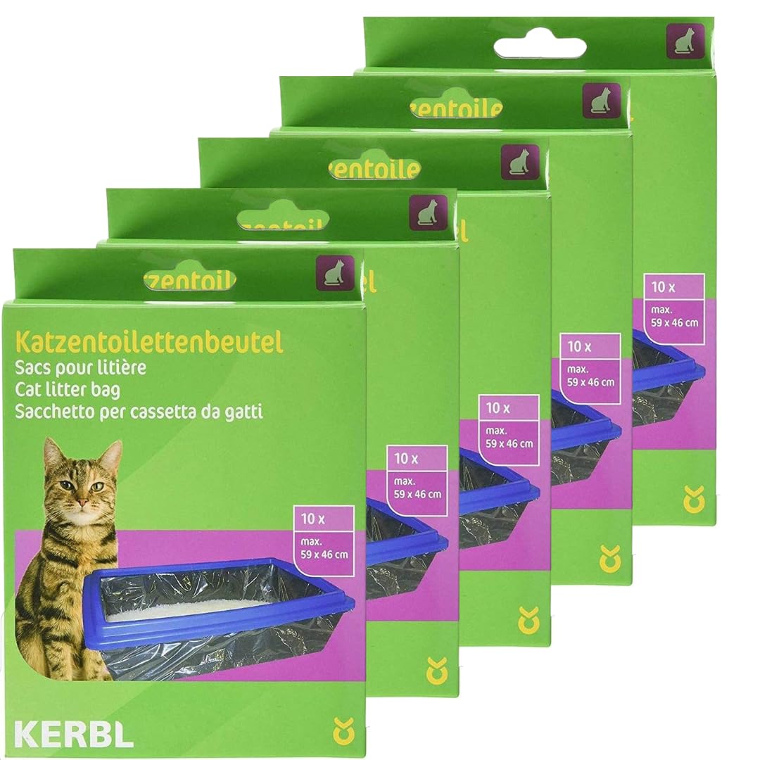 Kerbl 84215 Cat Litter Tray Bags XL 59 x 46 cm (5x 10er)
