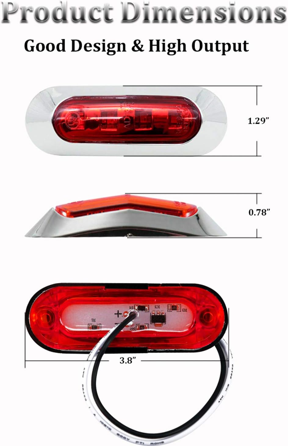 PSEQT Boat Navigation Lights Bow Stern Red Green Marine Led Strip for Yacht Kayak Fishing Pontoon Sailboat Bass Boat Vessel DC 12V-24V: Automotive