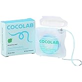 CocoPlush Floss Threaders by Cocolab, Expanding Woven Floss with Built-in Threader for Braces, Implants and Bridges, Coconut 