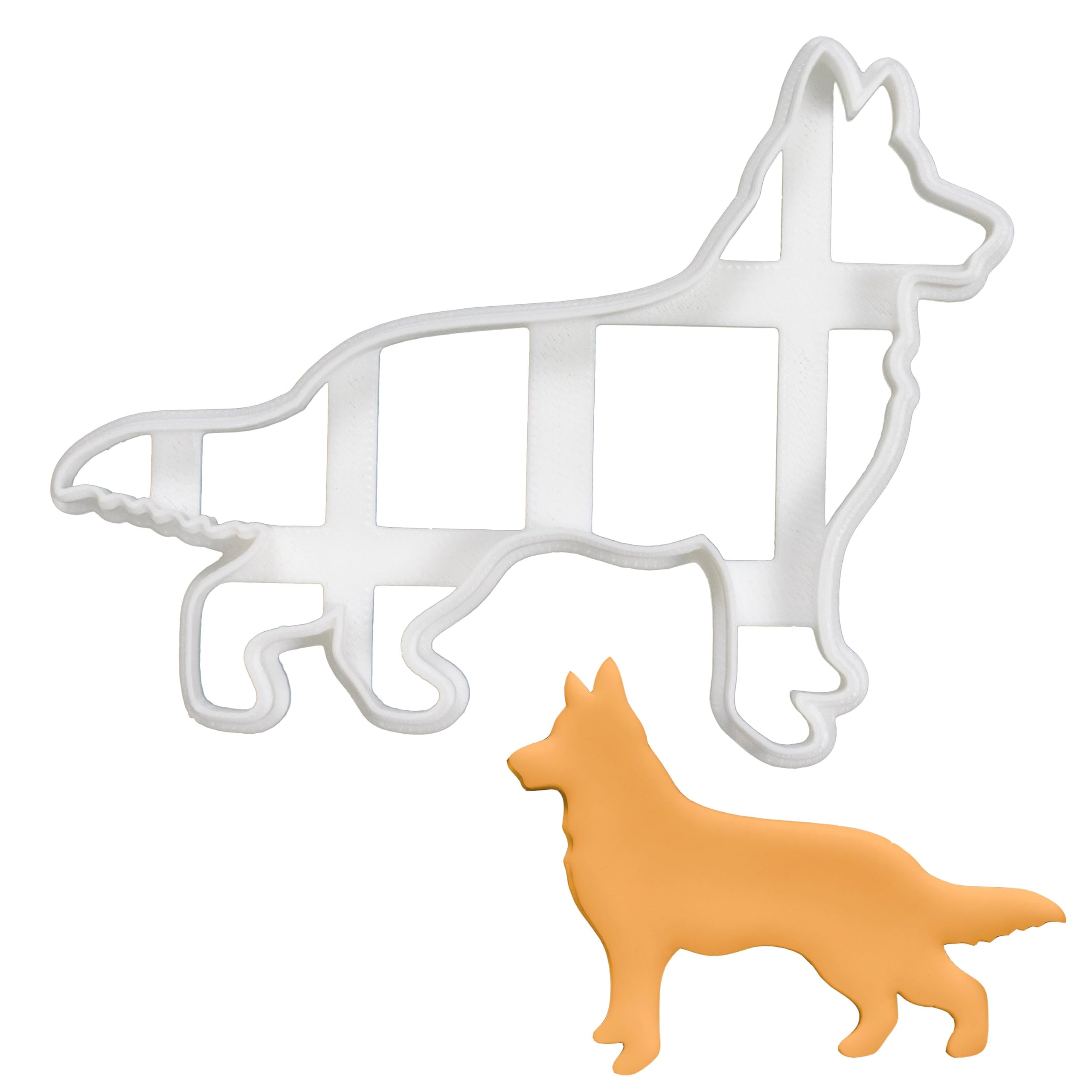 BAKERLOGY German Shepherd Body Cookie Cutter - Detailed Biscuit Cutter Design for Baking and Crafts, Ideal on Fondant, Dough, Clay