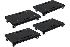 NELLYKE Furniture Dolly, 4 Pack Moving Dolly, Furniture Movers with 4 Wheels, 500lbs Capacity, Small Flat Dolly Connectable, Portable Dollies for Heavy Furniture