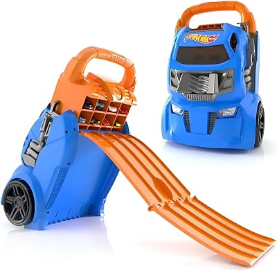 Hot Wheels Car Case Launcher Storage for 20 Cars 2-in-1 Race Set