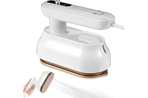 BEEWIN Mini Travel Steamer,Handheld Steam Iron with 180° Rotatable Head,Portable Steamer for Clothes,Foldable Mini Iron for Home & Travel,Fabric Wrinkle Remover 2 in 1,Horizontal & Vertical Steam