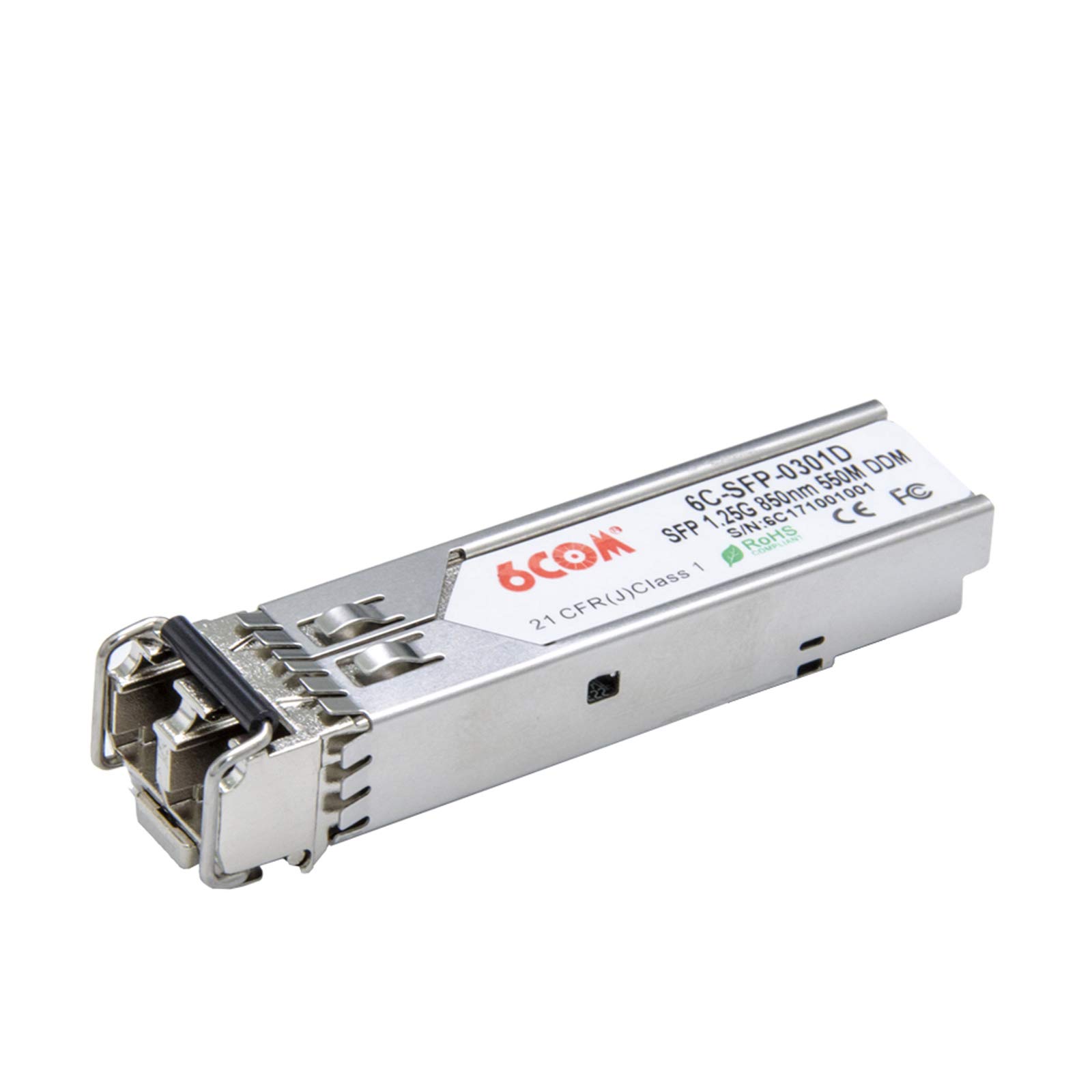 6COMGIGA 1.25Gb SFP LC Multi-Mode Transceiver Module, 1000BASE-SX Gigabit SFP Transceiver Compatible for Cisco GLC-SX-MMD (DDM, 850nm, 550m)