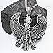 JAJAFOOK Men's Silver Stainless Steel Egypt Horus Falcon Pendant Punk Biker Necklace, 24