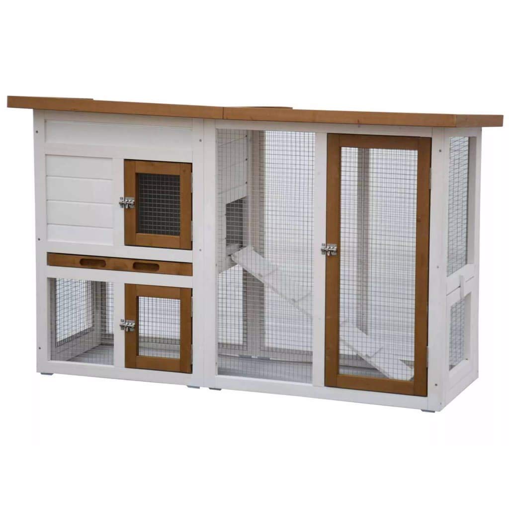 @Pet Conejera Exterior Madera Jaula Cobayas Conejos Casa Gallinero